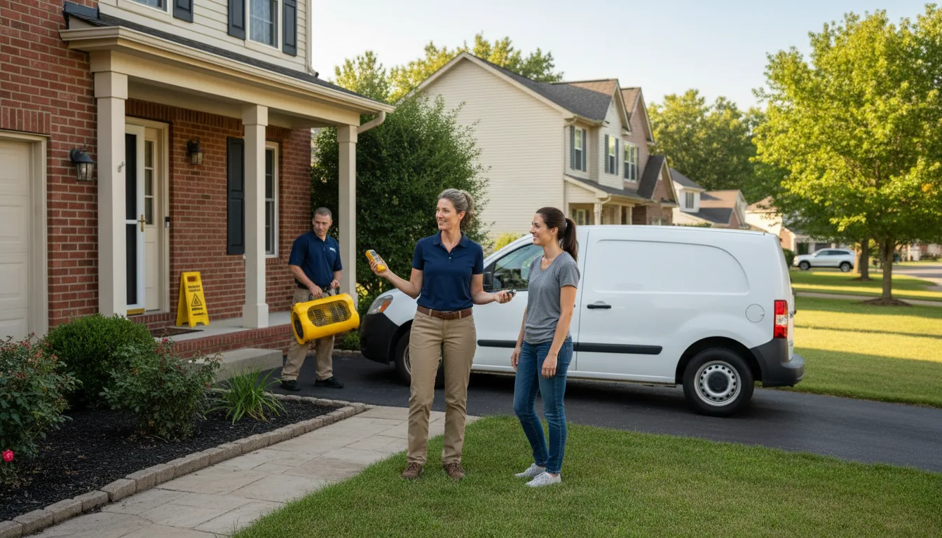 Residential water damage restoration in Claremont, NC